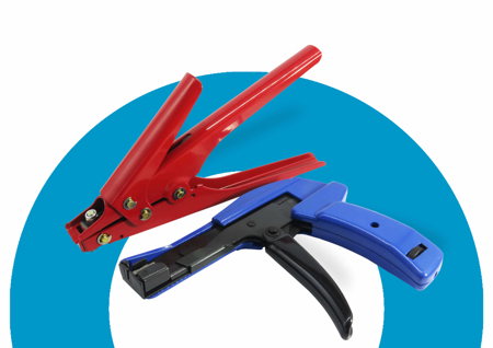 Thigthening and cutting tools for nylon cable ties