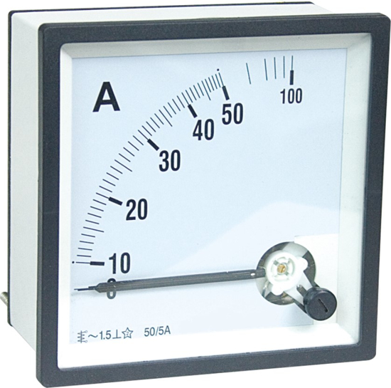 Imagen de Amperímetros para la medida de CA 96x96 lectura directa 0-5A 2In