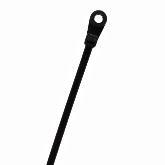 Imagen de Bridas con cabezal para tornillo de nylon 3,6x150mm negro  (100un)
